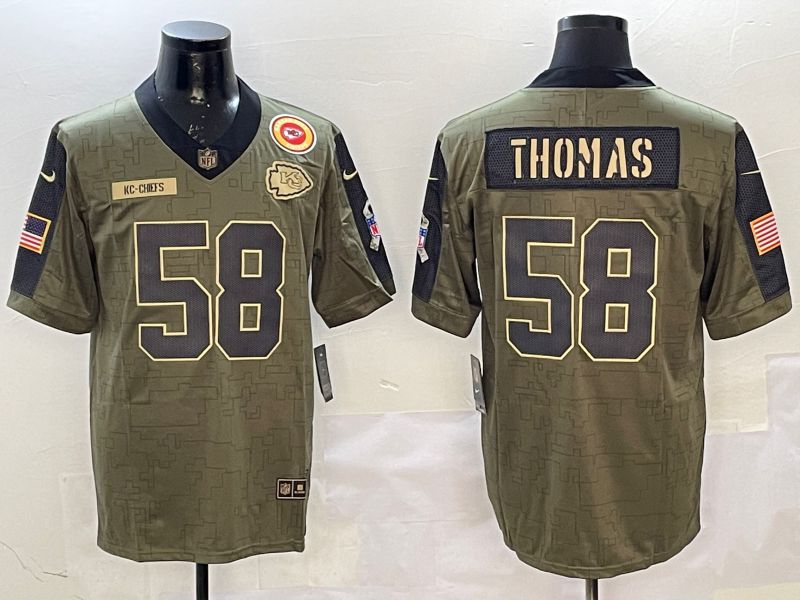 Men Kansas City Chiefs #58 Thomas Green 2025 Nike Salute to Service Limited NFL Jersey style 4